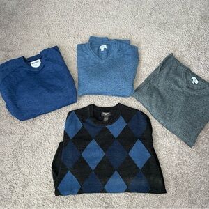 Blue and Gray Argyle Sweater